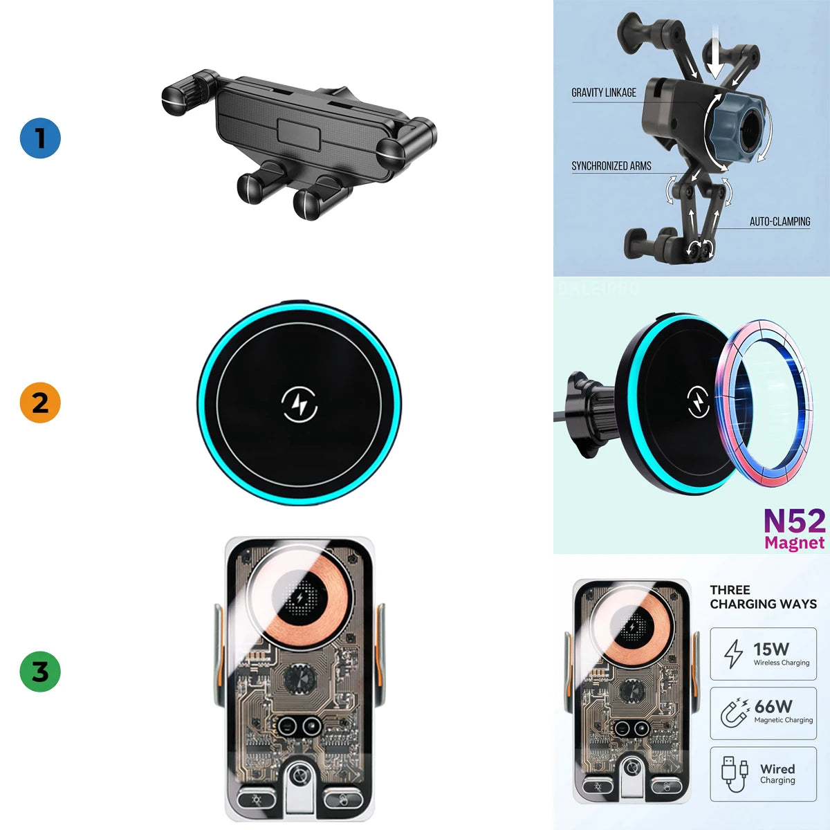 For Jaecoo J8 2024 2025 2026 Car Phone Holder Screen Fixed Clip Wireless Charger Phone Mount Qi Car Phone Charger Mounts Base