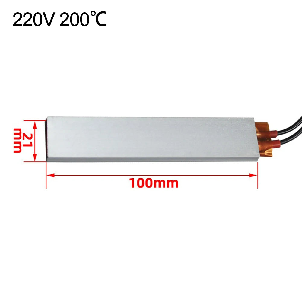 220V 100x21x5mm PTC Heating Plate PTC Heating Sheet Element Temperature 60-270℃ Temperature Heating Plate Electric Heater Access