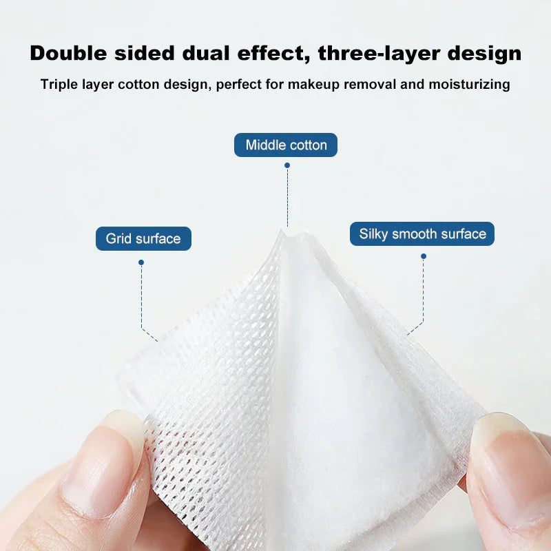 220pcs/bag Disposable Double-sided Makeup Cottons Makeup Remover Cotton Pads Portable Facial Cleaning Cotton Pad Skin Care Tool