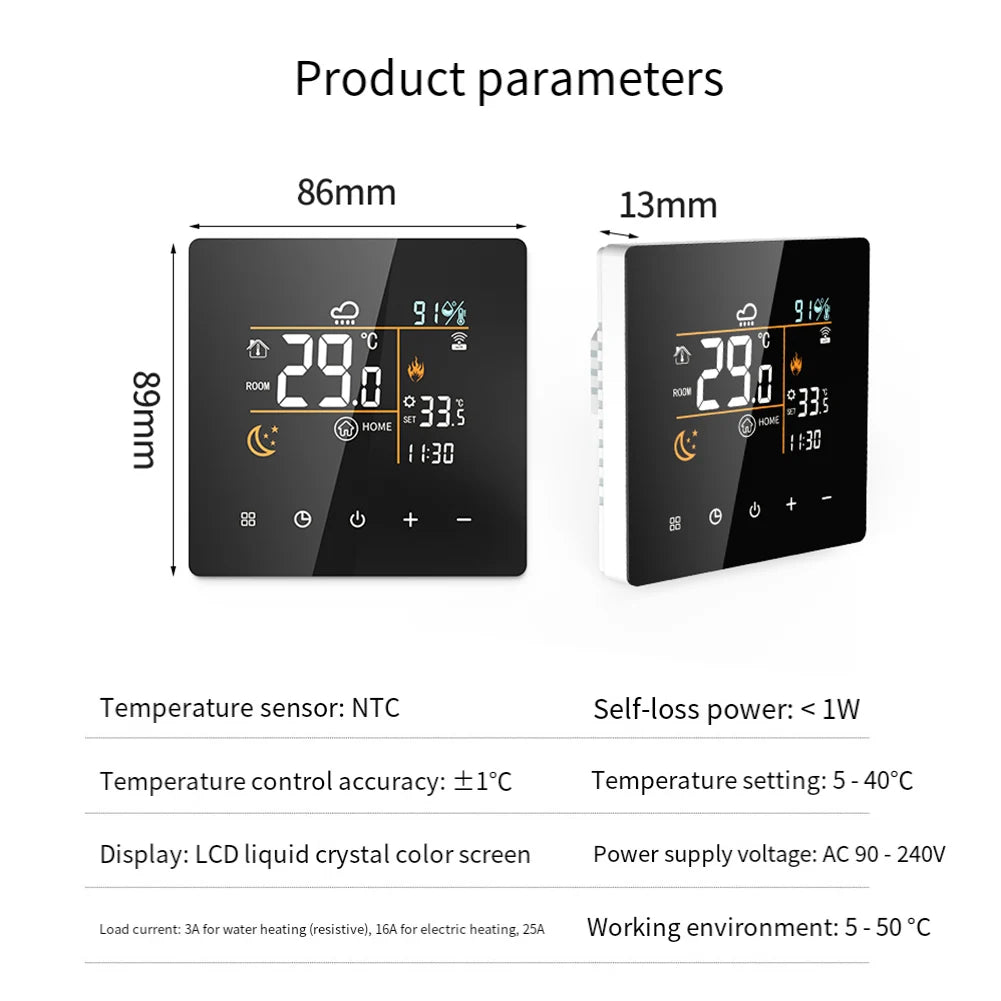 For Tuya Smart WiFi Thermostat And Hygrometer Digital Temperature Controller Temperature Humidity Infrared Controller