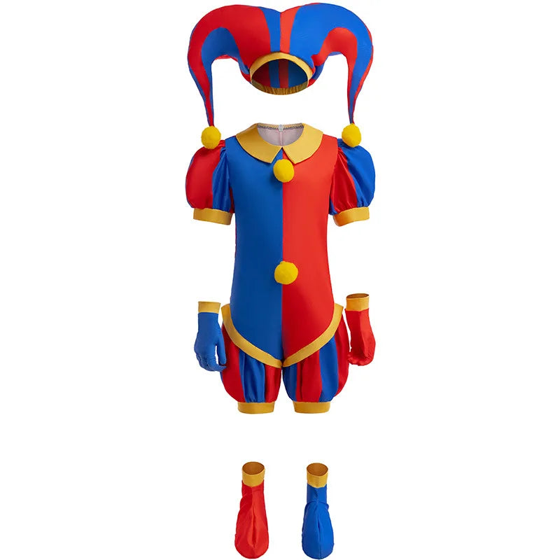 The Amazing Digital Circus Cosplay Costume Halloween Cartoon Circus Pomni Jax Ragatha Caine Jumpsuit Outfits Party Outfit