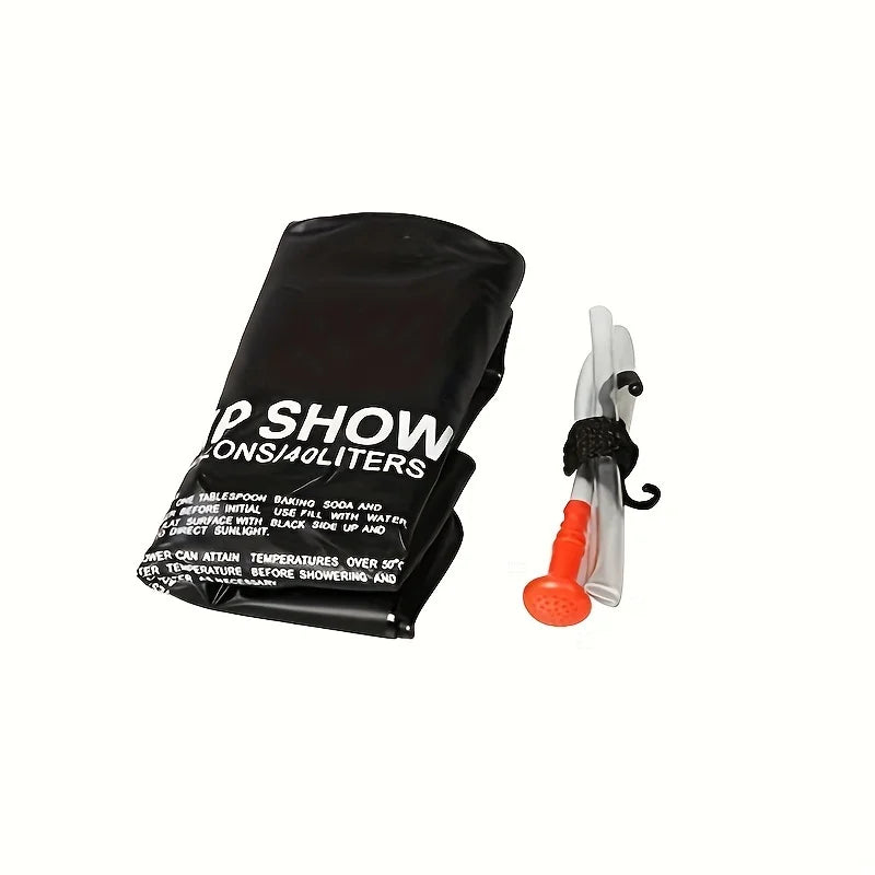 40L Camping Shower Bag. Portable Outdoor Water Bag with Large Capacity and Adjustable Shower Head, Suitable for Camping and Hiki