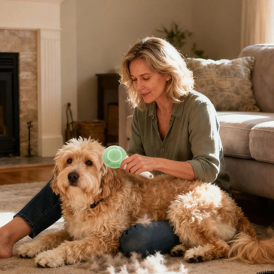 Dog Grooming Brush Animals Skin Massaging Soft Bristles Pet Cat Dog Hair Grooming Brush For Indoor Outdoor Long Short Coat Small