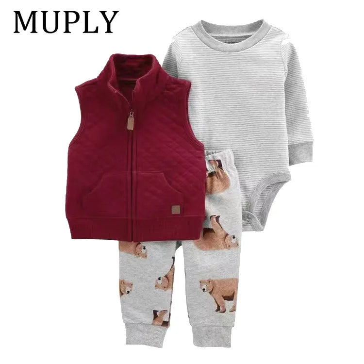 3-piece Suit Summer Baby Clothes Sets Baby Short Sleeve Shorts Cover Clothes Cute Girls Bebe Children Cotton 100% Clothing 6-24M