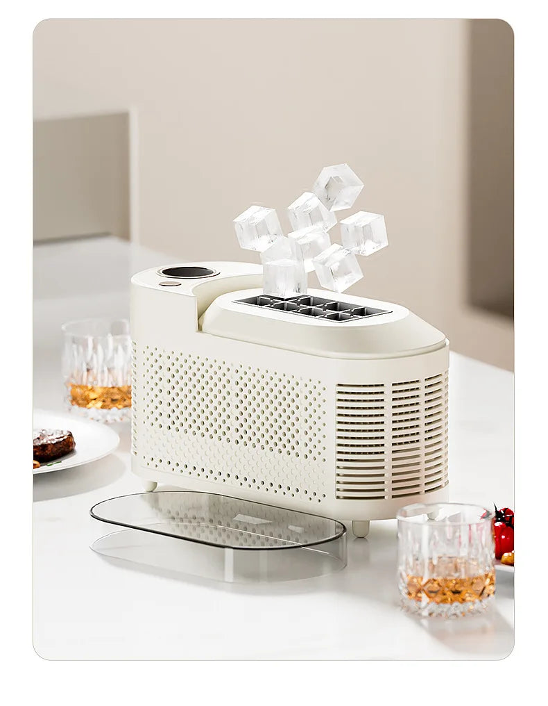 110V/220V Portable Small Ice Maker Mini Home Dormitory Office Camping 12V Car Cube Ice Automatic Ice Making Box Ice Machine