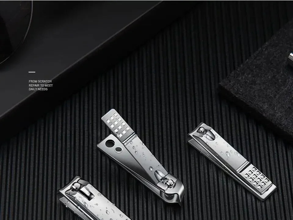Nail Cutter Set Grooming Tool Set With Portable Case Manicure Art Tool Nails Cut Stainless Steel Nail Clippers Set