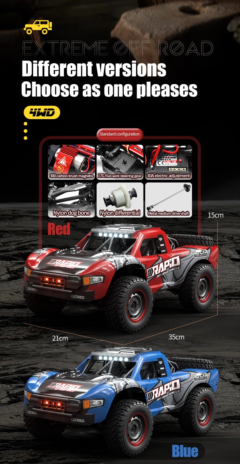 1/14 Q130 RC Car Desert  4WD Off-road Truck 2.4G High Speed Car Racing Drift Remote ControlVehicle Toys For Boys Children