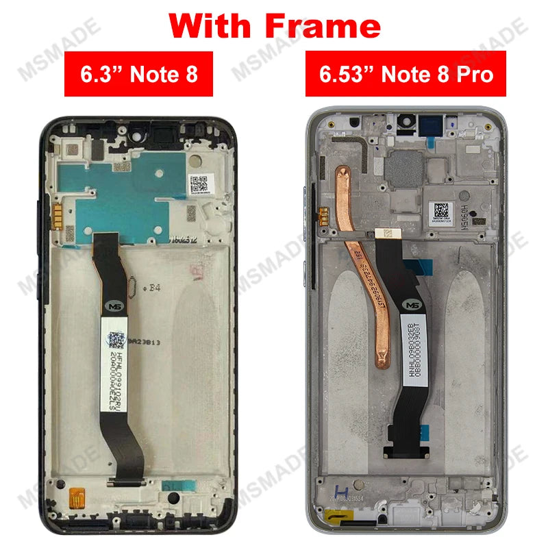 AAA Super IPS For Xiaomi Redmi Note 8 Pro M1906G7I Display With Frame Digitizer LCD Replacement Pantalla For Redmi Note 8 LCD
