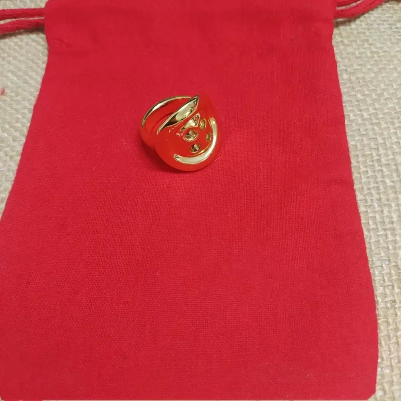 Summer Trendy New Products, Creative Button Rings, Women's Accessories, Romantic Holiday Gifts for Friends, Jewelry Gift Bags