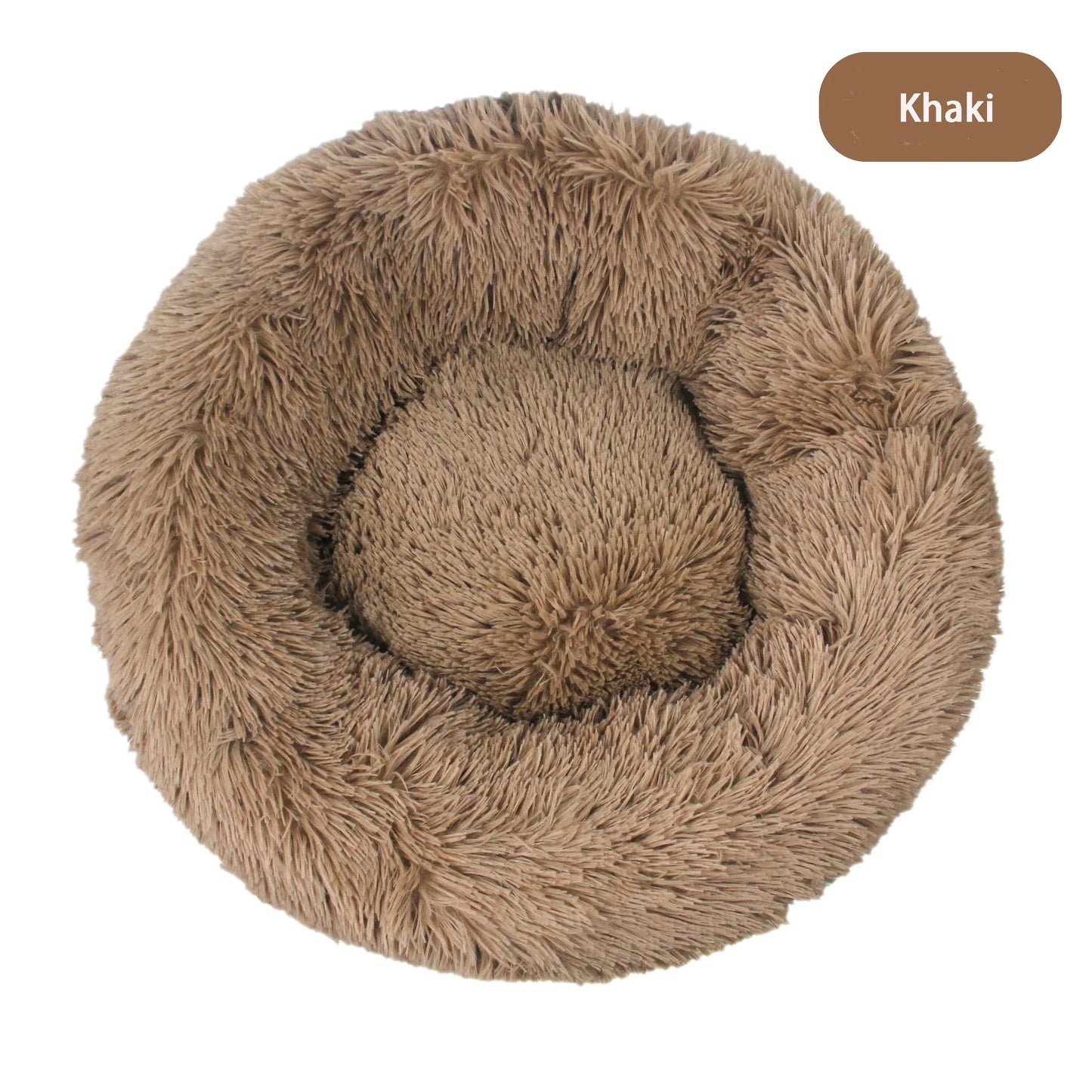 Round Dog Bed Long Plush Pet Kennel Washable Cat House Soft Cotton Mats Sofa For Small Large Dog Chihuahua Dog Basket Pet Bed