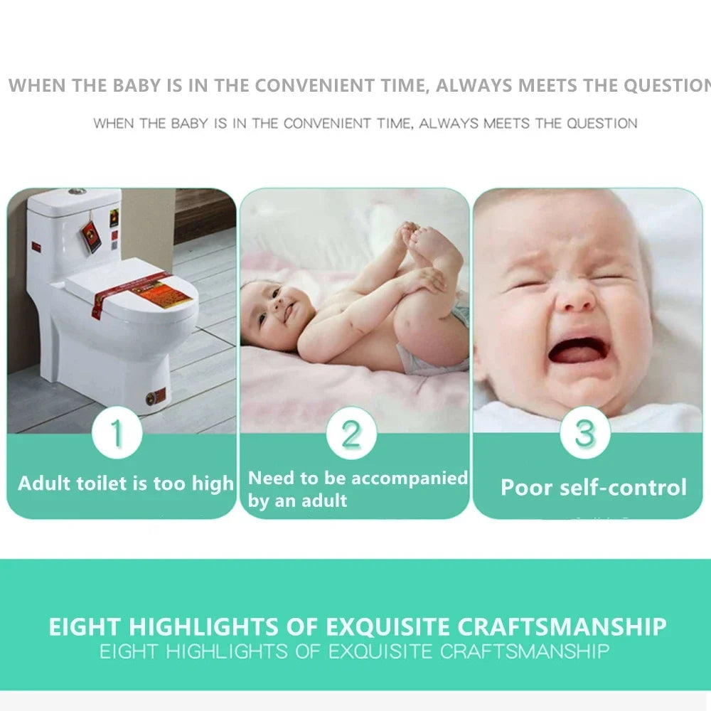 1-6 Years Old Children's Pot Cute Baby Toilet Seat Easy to Clean Baby Potty Portable Stool Boys And Girls Safe Trainer Seat WC