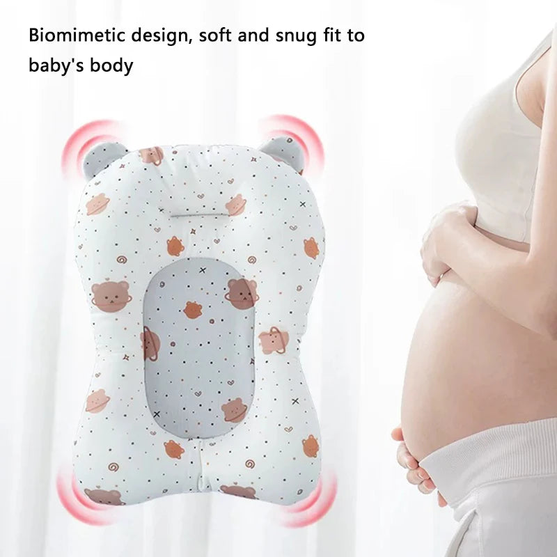 Baby Bathtub Pad Infant Ajustable Bath Support Seat Mat Cushion Newborn Comfortable Floating Security Water Pad Foldable