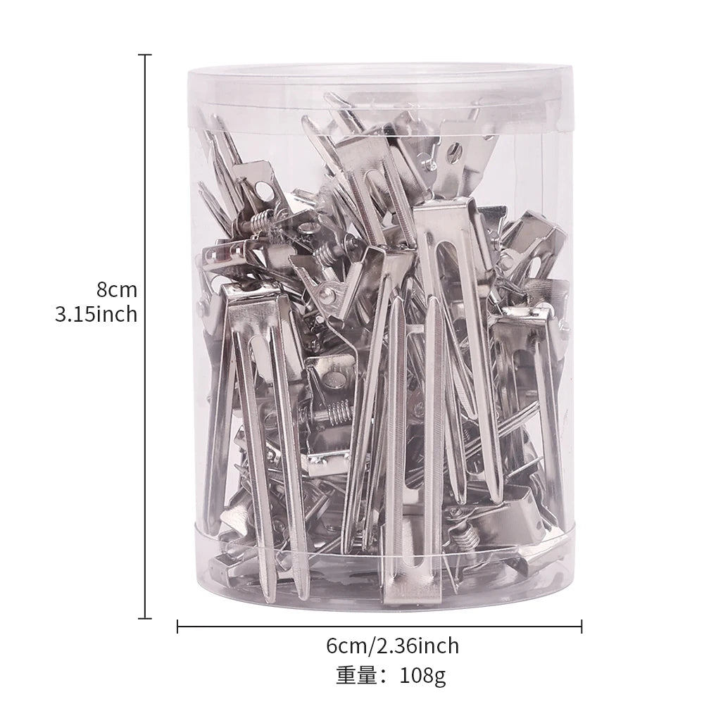 12/35/50/70/80Pcs Positioning Metal Hair Clips Hairpins for Women Styling Tools Barber Hair Cut Clamps DIY Curls for Salon