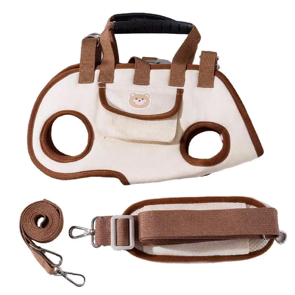 Traction Backpack Dog Leash Cat Dog Harness Portable Small Dog Carrier Sling Bag Hands-Free Outdoor Travel Backpack Dog Supplies