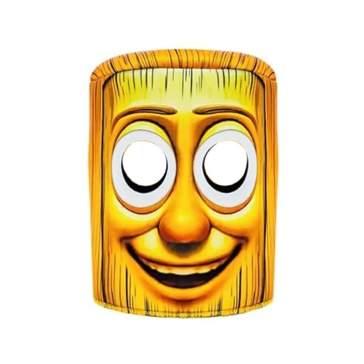 Cartoon Tung Sahur Costume Kids Long Sleeve Bodysuits Children Stage Performance Halloween Carnival Jumpsuit Mask Sets