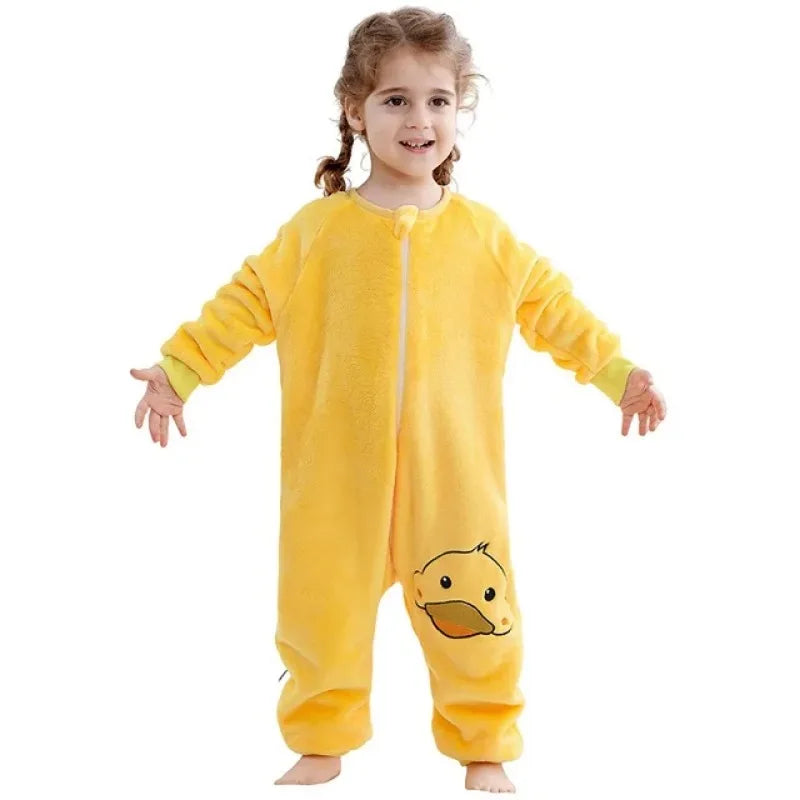 Kids Animal Dinosaur Kigurumi Costume Cosplay Cartoon Jumpsuit for Children Halloween Christmas Girls Boys Hooded Pajamas Onesie