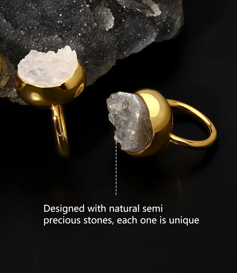 IVOG Lilac Color Channel Setting Ring For Women Semi-Precious Stone Copper Ring Fashion Jewelry Couple Gift