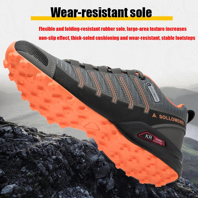 Men Shoes Men Casual Sports Shoes Outdoor Leather Hiking Travel Shoes Four Seasons Lightweight Breathable Mesh Walking Shoes