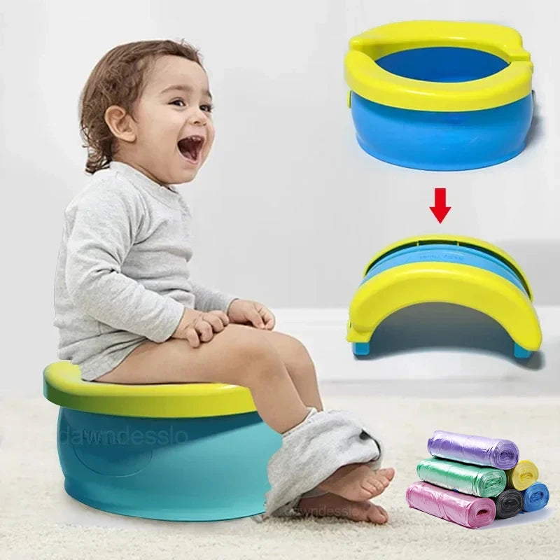 New Children's Foldable Potty Training Seat Easy To Clean Toilet Seat Boys and Girls Birthday Gift Portable Travel Baby Potty