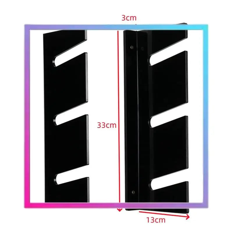 AB94-Skateboard Wall Mount Display Rack,Skateboard Shelf With Three-Layer, Skateboard Storage Hanger For Home Or Garage 1Pair Du