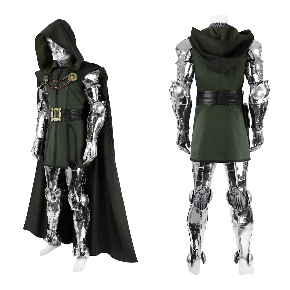 Halloween Black Doom Cosplay Costume Vest Pants Cloak Outfit Full Set and Individual Items Are Sold Man Battle Suit Custom Made