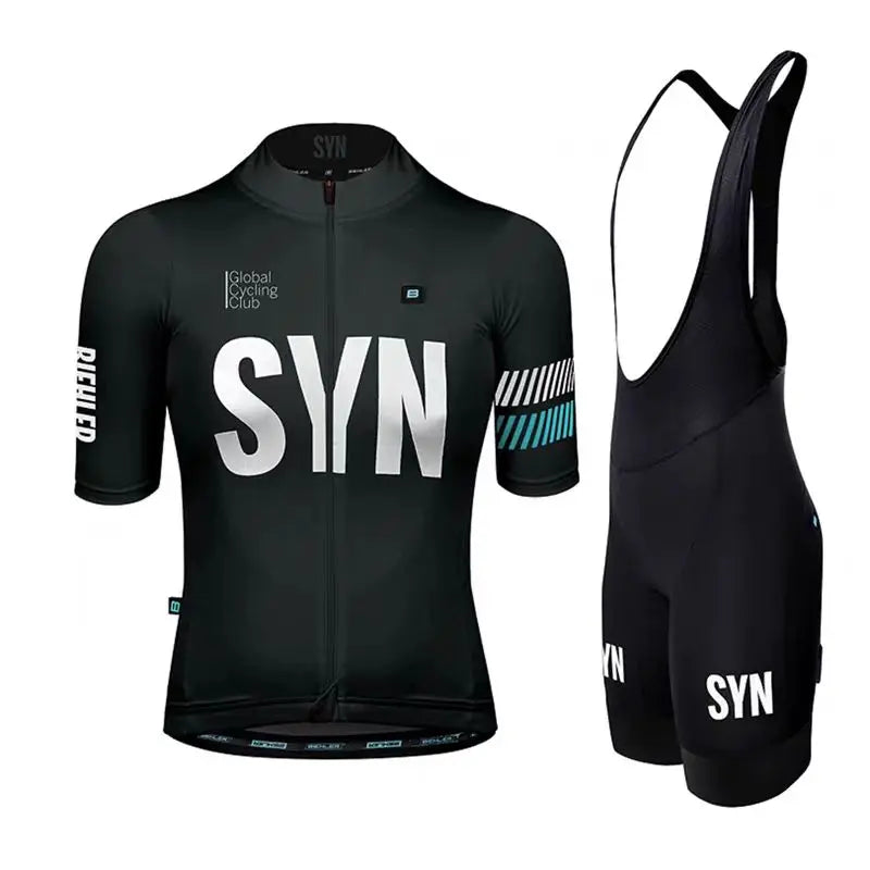 SYN Summer cycling clothes men's jerseys road cycling short sleeved sets bibs quick drying clothes breathable cycling shirt