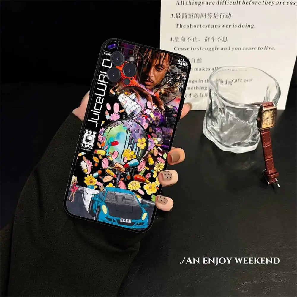 Juice Cool 999 Wrld Phone Case For IPhone 16 17 Air 15 14 13 12 11 Pro Max 16E Plus Fundas