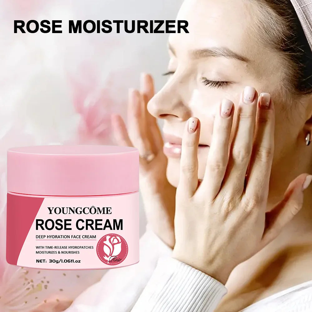 Rose Moisturizing Face Cream Long Lasting Moisturizing And Hydrating Firming Skin Smoothing Wrinkles Reducing The Look Of Aging