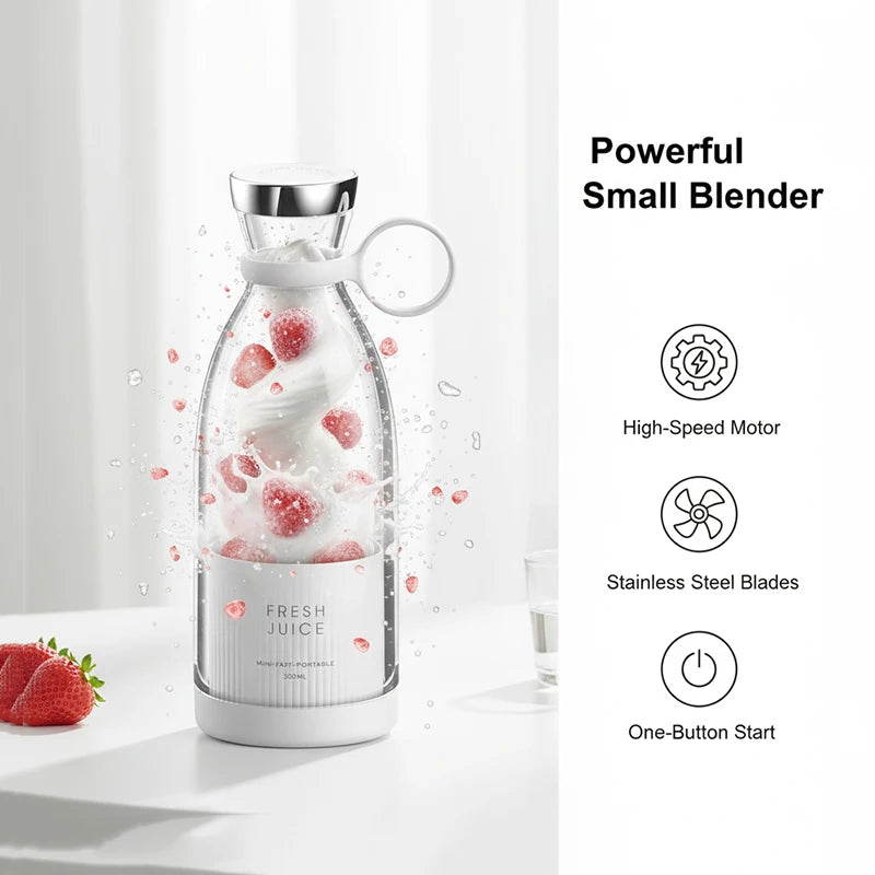 Ready Stock 350ml Portable USB Juicer Cup Mini Blender Fruit Juice Mixer Ice Crusher Smoothie Maker for Home Travel Outdoor