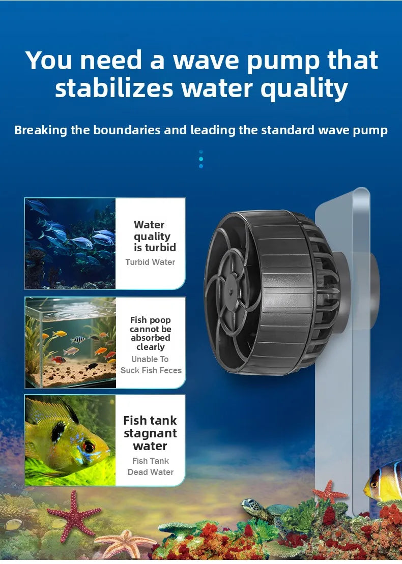 Jebao jecod fish tank wave pump ELW coral cylinder aquarium intelligent WIFI wave pump oxygen-enhancing bottom blower
