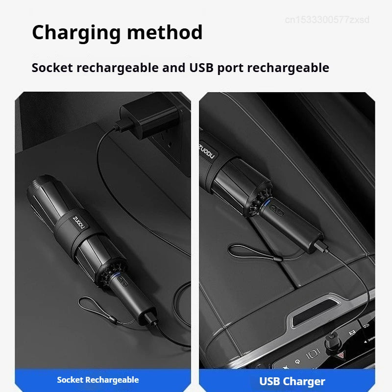 ZUODU Intelligent Electric Reverse Umbrella Fully Automatic Reinforcement Thickened Durable Rainproof Sunscreen Dual Use