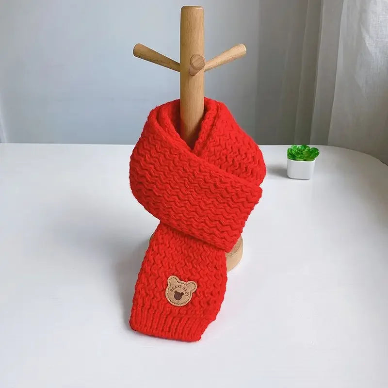Christmas Toddler Scarf Winter Warm Baby Neck Warmer Fleece Lined Windproof Kids Unisex Scarf Cute Korean Style Festival Gift