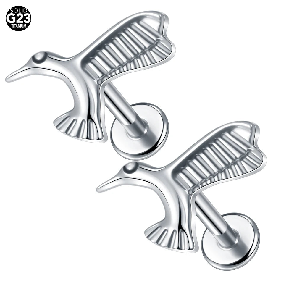1/5PCS Titanium 16G Tragus Daith Helix Lobe Ear Piercing for Women Leaf Star Zircon Cartilage Stud Earring Piercing Jewelry Gift
