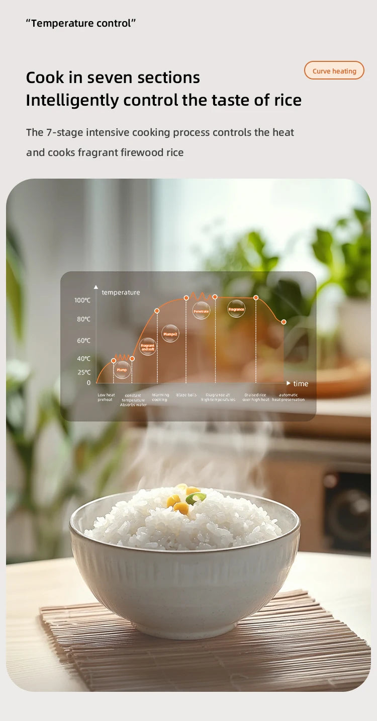 Electric Rice Cooker Smart Multifunction Rice Cooking Machine Non-stick Liner For Food Warmer 2L Automatic Household Rice Cooke