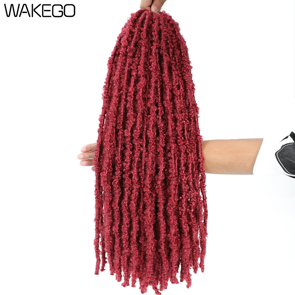 Wakego Butterfly Locs Crochet Hair 14 18 24 Inch Fausse Locks Crochet Butterfly Extensions Pre-looped Soft Locs Synthetic Braid