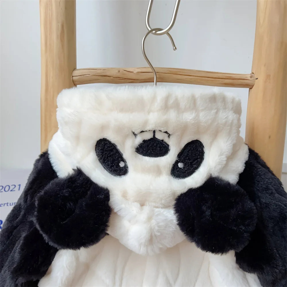 Baby Jumpsuit Baby Plush Panda Plush Hooded Climbing Suit Newborn Baby Cloth Baby Boy Cloth Baby Cloth ملابس داخلية قطعة واحدة