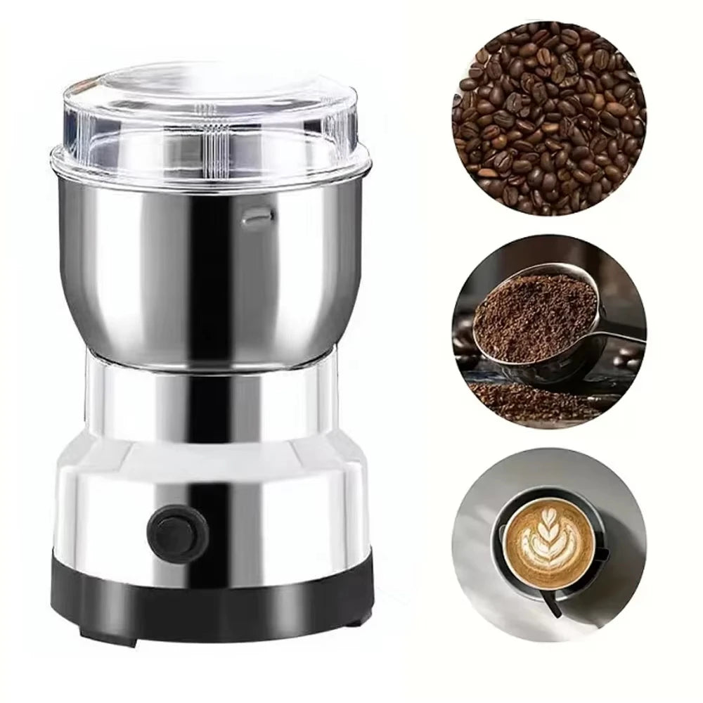 Mini Electric Grinder 300ml Ultrafine Pulverizer for Baby Food Coffee Spice Pepper Grain Mill with 2/4 Blades Household Use
