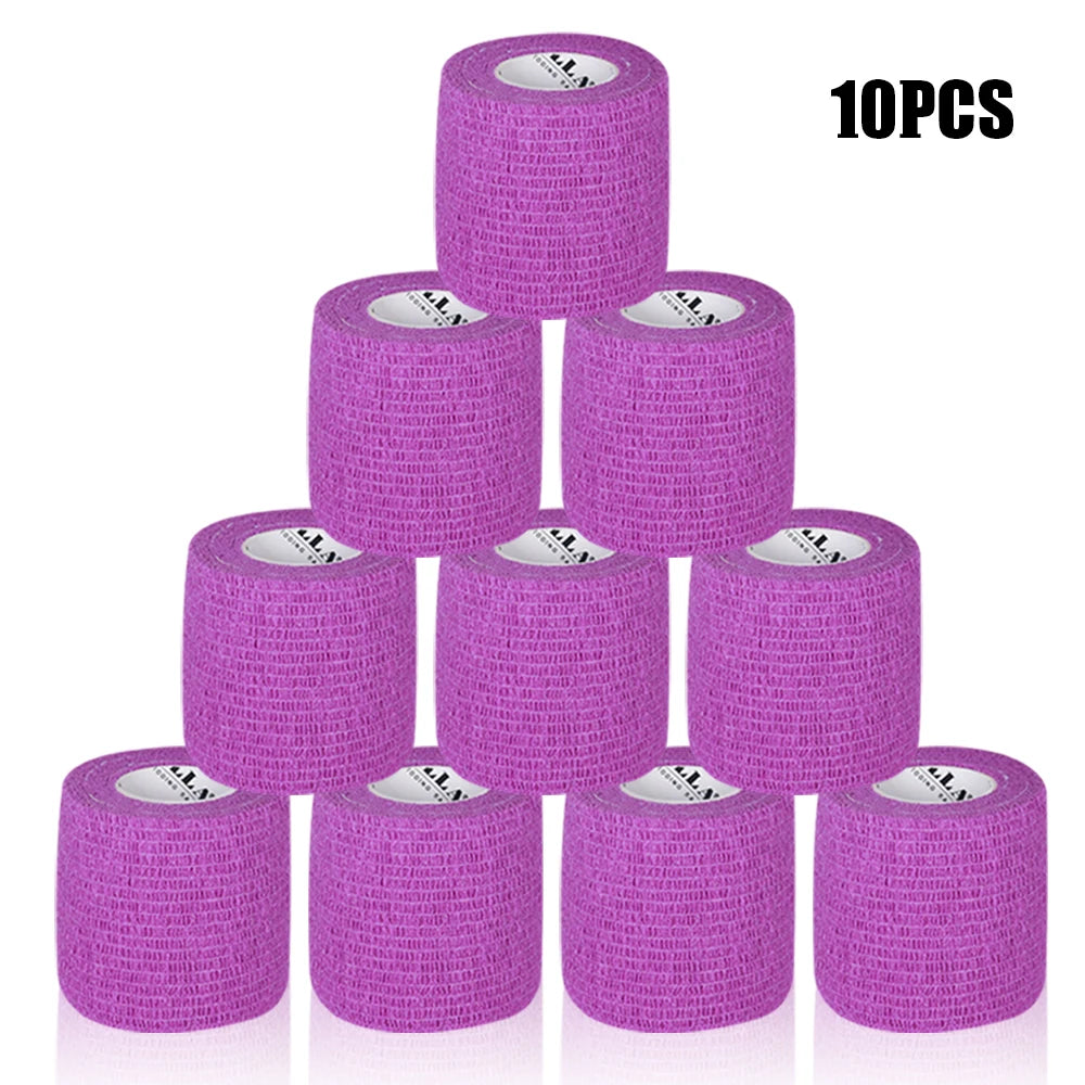 16/10/3PCS Tattoo Grip Bandage Colorful Self Adhesive Wrap 5cm X 4.5m Non Slip Handle Tape Tattoo Machine Grip Cover Supplies
