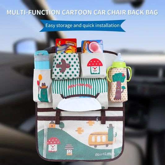 Car Seat Back Storage Bag Cartoon Children's Car Seat Back Hanging Bag Car Storage Bag Storage Supplies Christmas Easter Gift