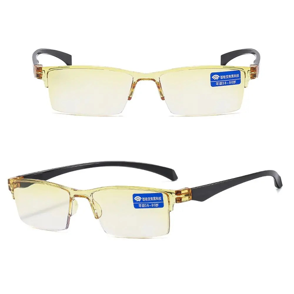 Ultralight Anti Blue Ray Reading Glasses Smart Automatic Zoom Reading Glasses Autofocus Power Half-Rim Near Far Computer Glasses