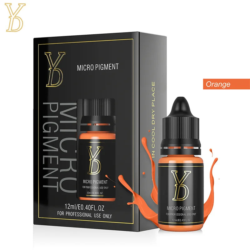 YDPMU 15 Colors Liquid Lip Pigment Tattoo Ink Professional Permanent Makeup Micropigmentation Beauty Lips Cosmetic Supply 12ML