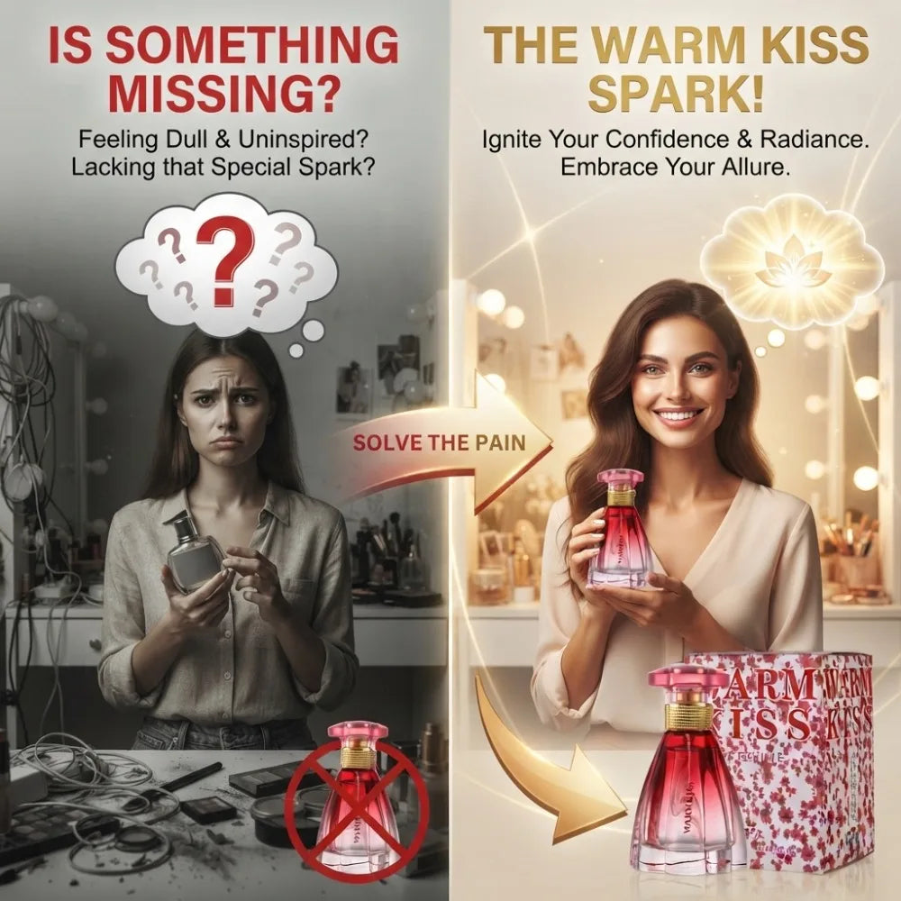 50ml WARMKISS Ladies Perfume Red Gradient Skirt Shape Bottle Long Lasting Sweet Floral Fruity Scent Valentine Dating Gift