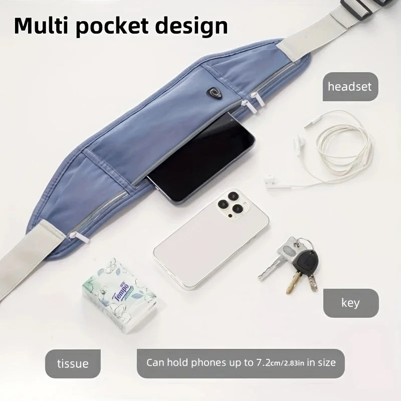 Running Waist Bag Sports Belt Pouch Mobile Phone Bag Men Women Waist Pack Lightweight Gym Sports Bag Waist Pack Adjustable Strap