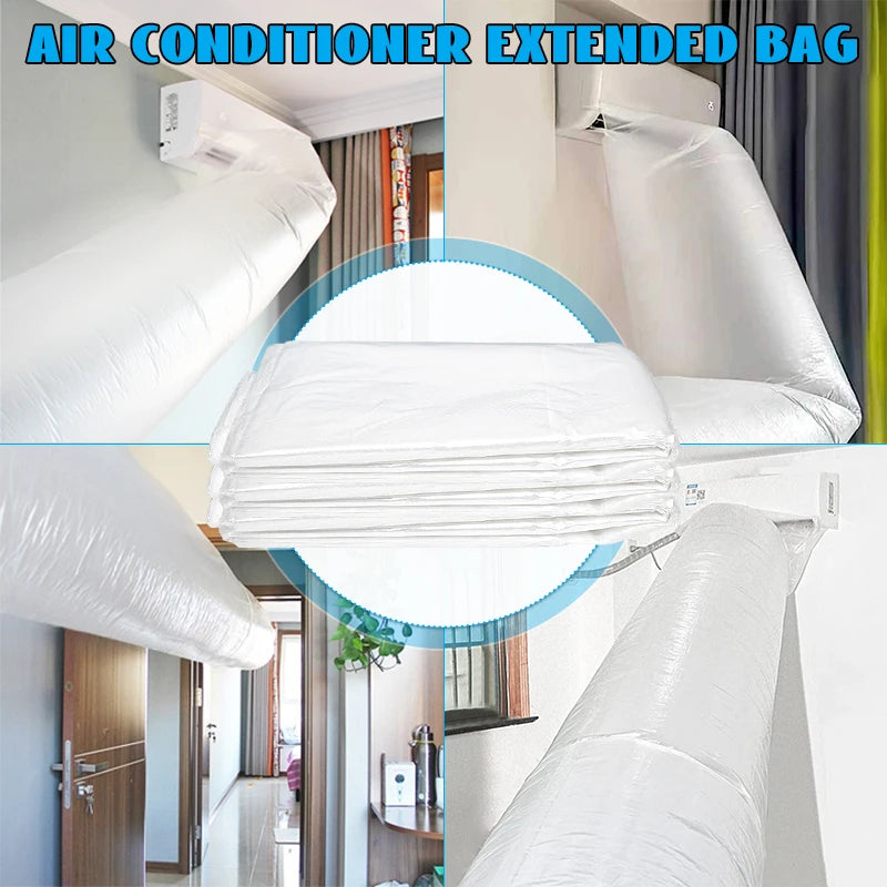 5/10/15/20M Air Conditioner Extended Pipe Flexible Blowing Bag Air Guide Duct Bag Summer Cooling Transfer Conveyor Belt Air Pipe