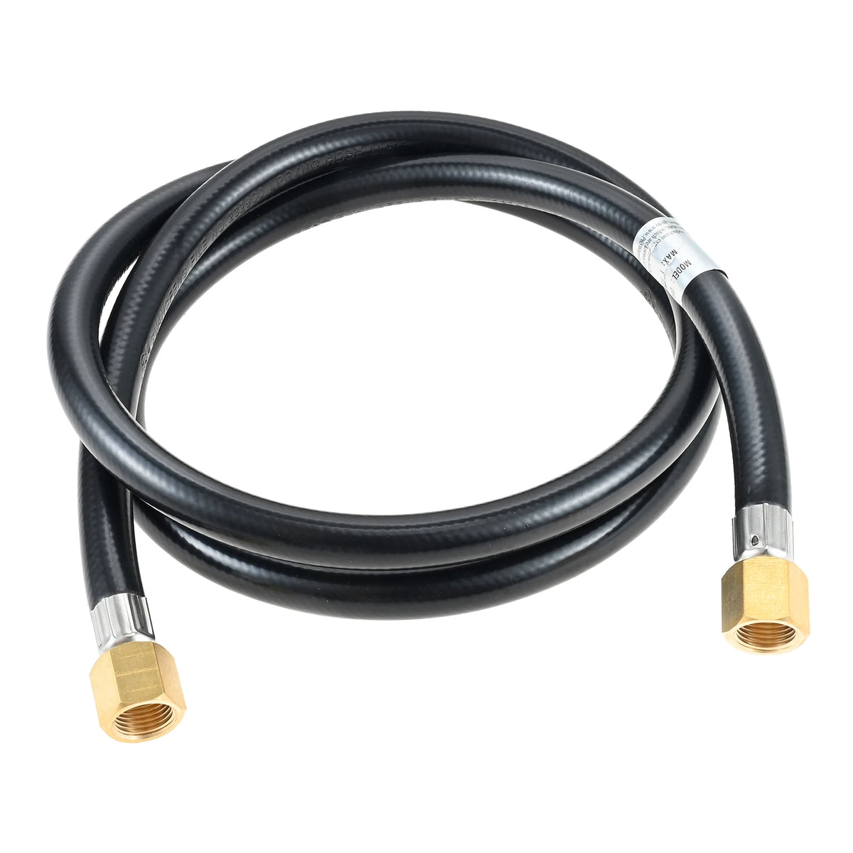 5FT Propane Hose Extension RV Quick Connect Gas Line for Grill/Heater/Fire Pit with 3/8-inch Swivel Female Flare Brass Fittings