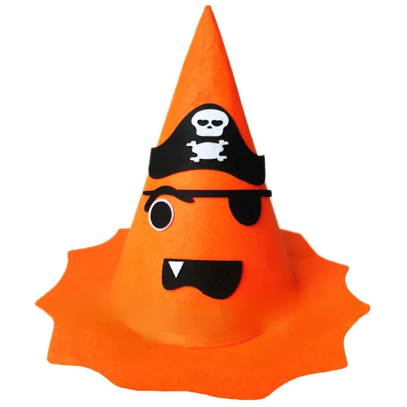 Halloween Party Holiday Masquerade Show Performance Dress Up Props Pumpkin Hat Boys Girls Orange