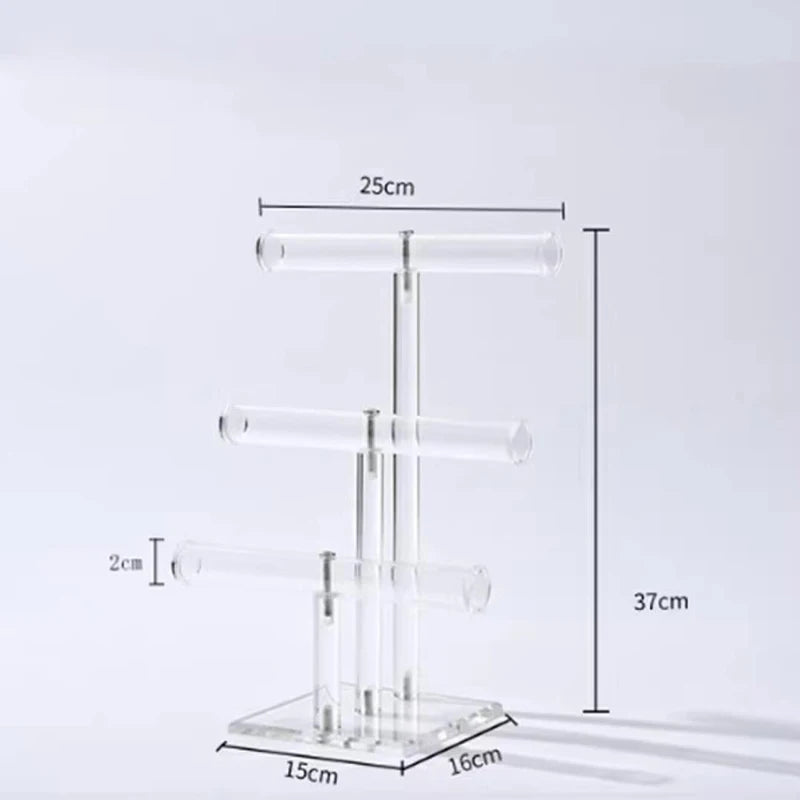 Clear Acrylic Bracelet Holder Stand Jewelry Display Organizer Shelf for Necklaces and Bracelets  Jewelry Packaging & Display