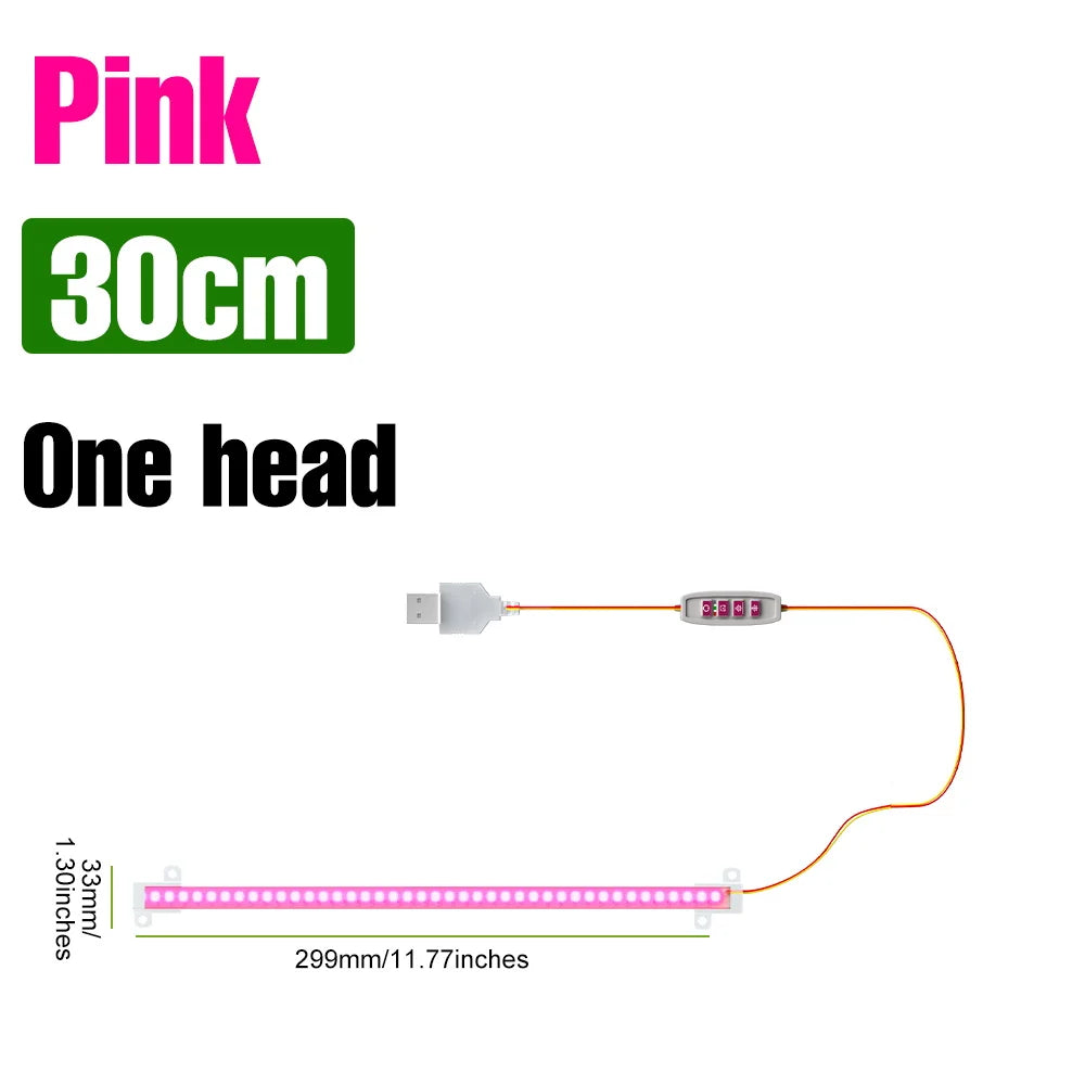 LED Plant Grow Light Bar 5V Full Spectrum Potted Fill Lamp USB Indoor Dimmable Succulent Seeding Flower Cactus Cultivate Lamps