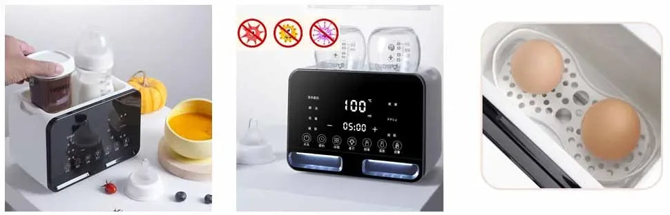 Baby Bottle Warmer Multifunction Sterilizer Accurate Temperature Control Fast Milk Bottle Warmers with Timer Newborn Accessories