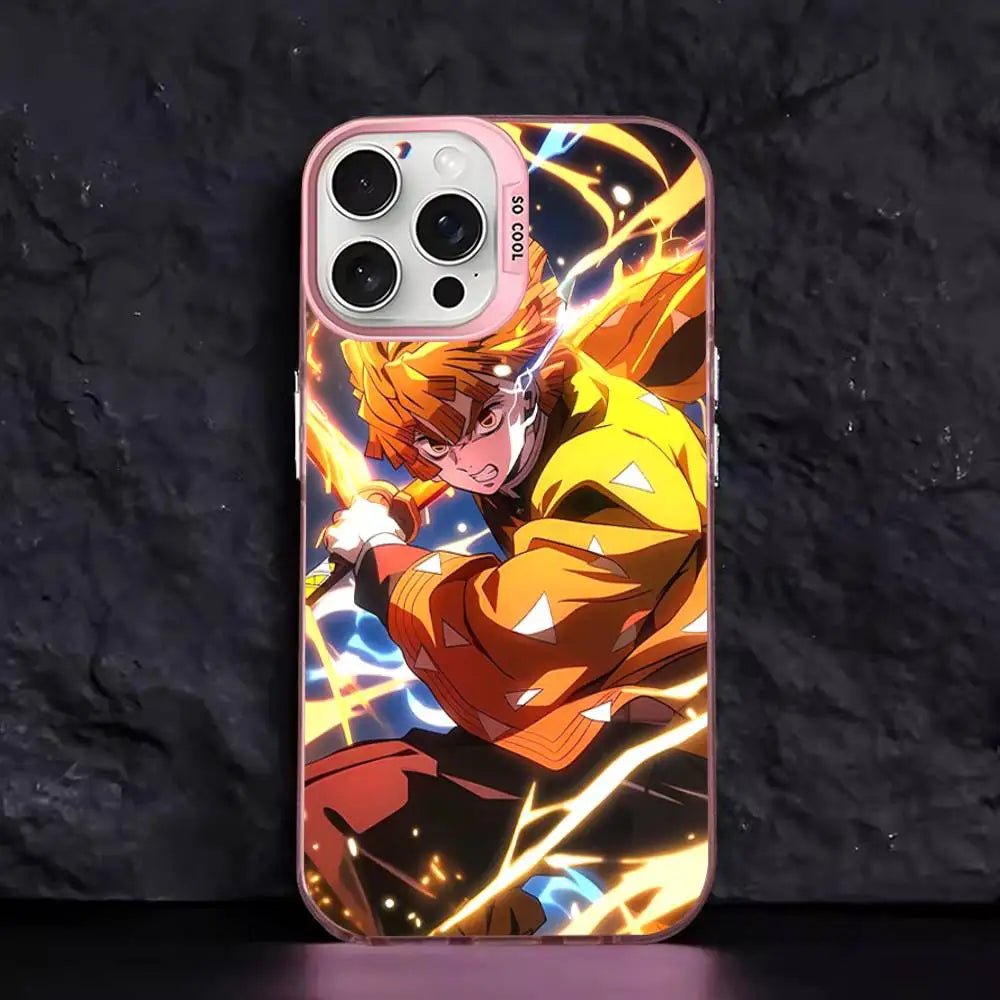 D-Demon Zenitsu S-Slayer Phone Cases For iPhone 17 16e 15 14 13 12 11 Plus Pro Max ProMax Colorful Covers